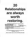 Relatioships Are Worth Restoring
